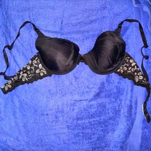 Sweet Nothings Maidenform Soft Black Lacey Bra 34B